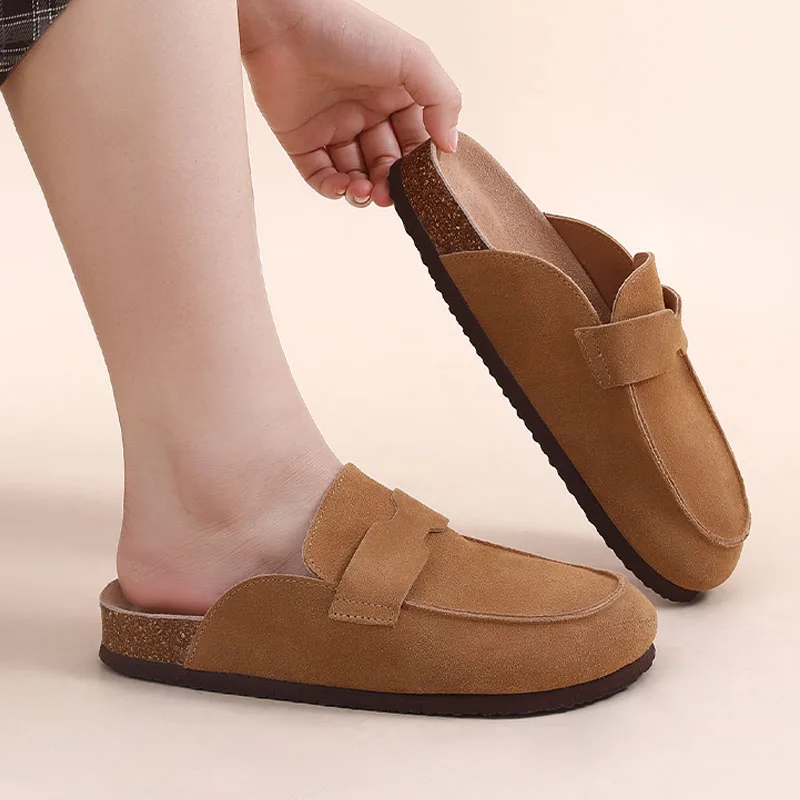 

Litfun New Women Clogs For Women Fashion Cork Suede Mules Slipper Classic Cork Antislip For Outdoor Slippers With Arch Support