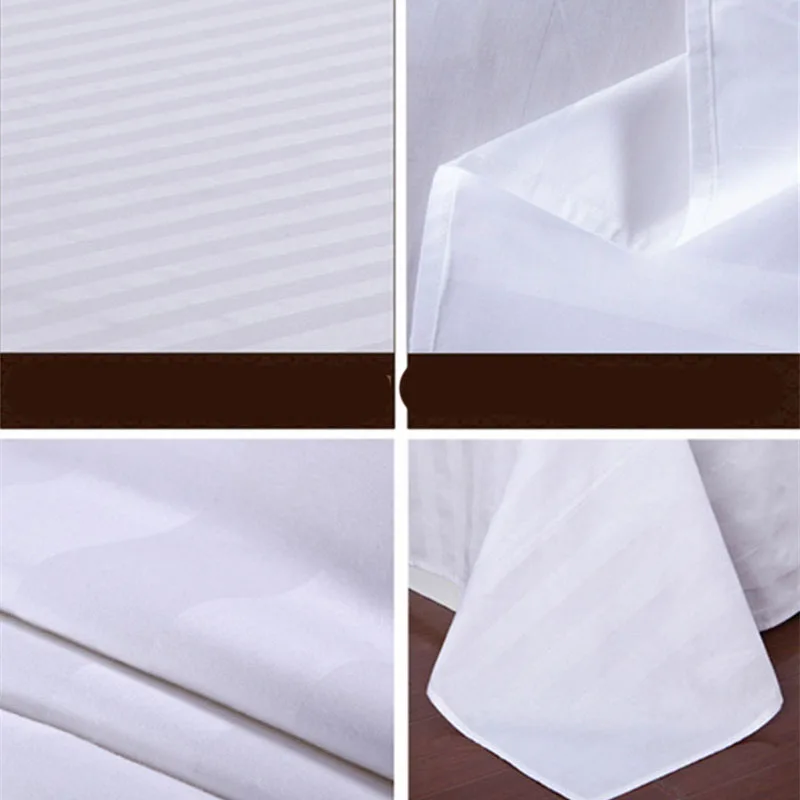 Hotel Style 100% Cottton Comfortable Bed Sheets Soft Skin Friendly and Hypoallergenic Hygroscopic Sheet Durable Washable Sheets 4