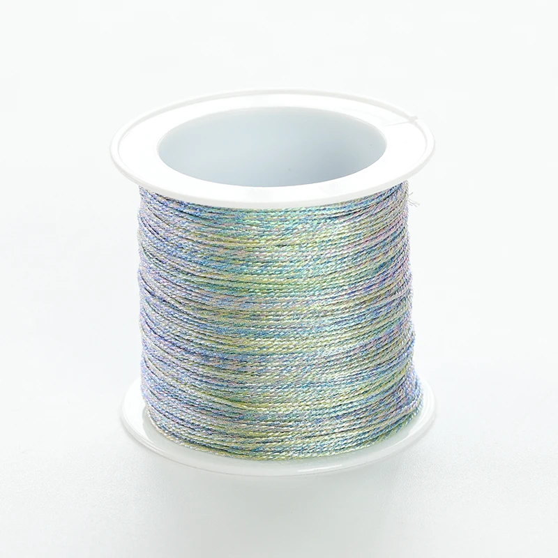 50 m/0,4 mm bunte Goldlinie Schnurfaden handgewebtes Seil Schnurfaden für Halskette Armband DIY Schmuck handgefertigtes Material – Detail 11