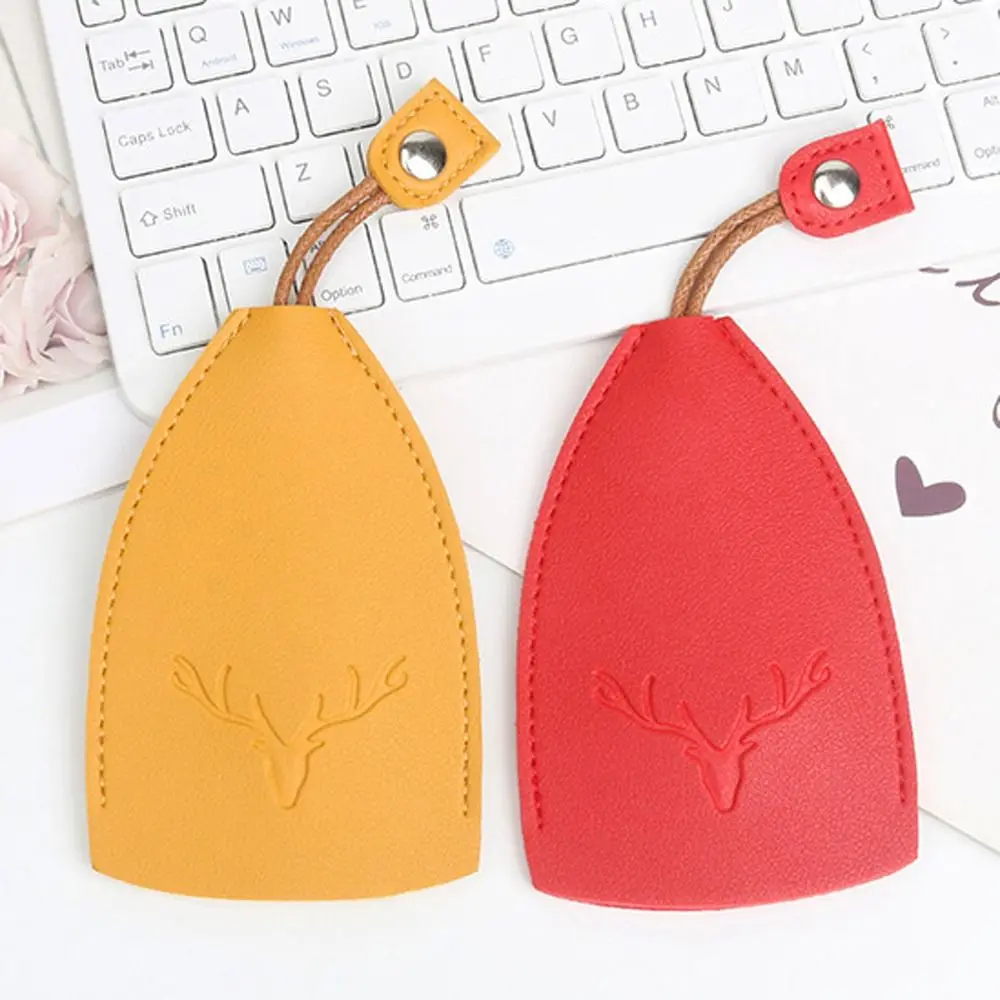 1Pc Key Bag PU Leather Deer Antler Key portafogli housekeeper Car Key Holder Elk Door Key Case Cute Attract Luck portachiavi Pouch