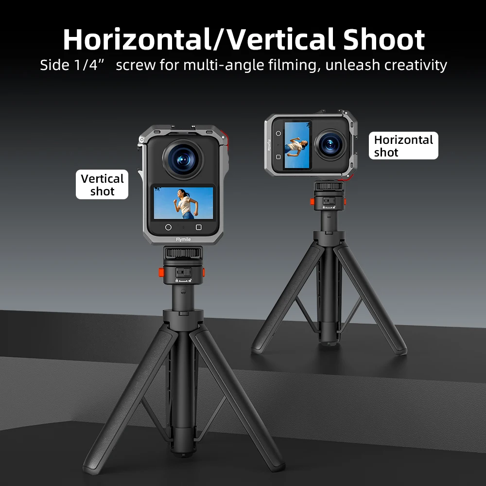 Metal Cage for DJI Osmo 360 Aluminum Alloy Protective Frame Rabbit Cage With Cold Shoe 1/4" Screw Port Perfect Fit for OSMO 360