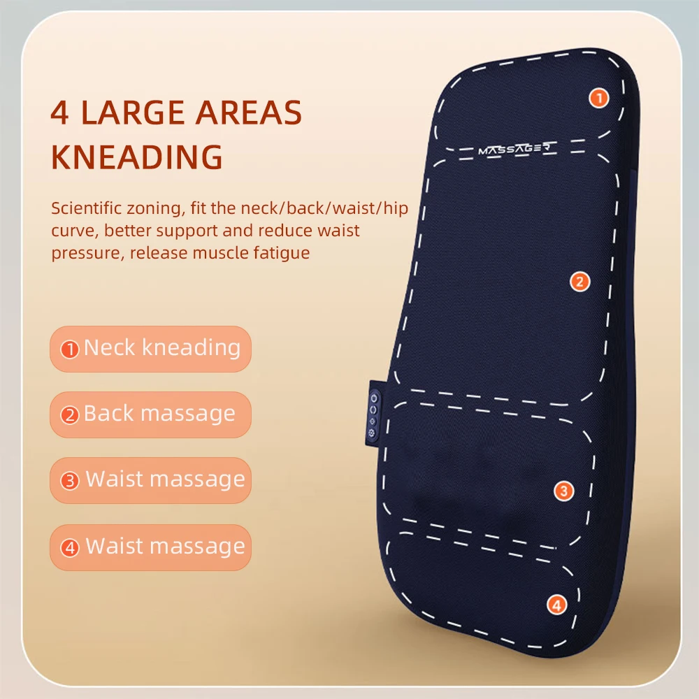 8 Massage Heads Shiatsu Neck And Back Massager Neck Kneading Back Full Body Massage Pad Better Support Reduce Waist Pressure