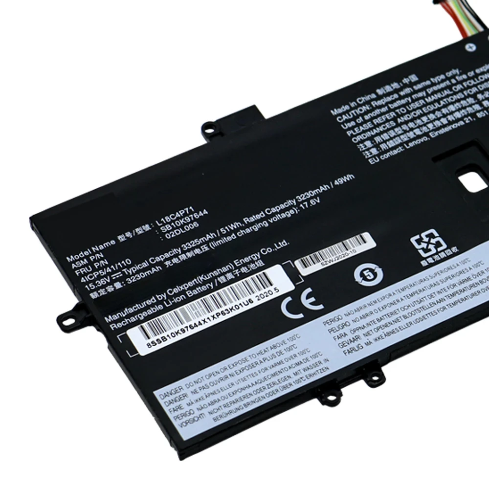 Bateria para Lenovo Thinkpad x1 Carbono °2023 2023 L18c4p71 L18l4p71 02dl006 Sb10t83174 Skb10k97644 5b10w13931 - Imagem 5