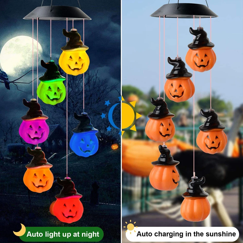 Color changing Solar Wind Chime Crystal Ball Hummingbird Wind Chime Lamp Waterproof Outdoor Use for Courtyard Garden Decoration outdoor solar spot lights Solar Lamps