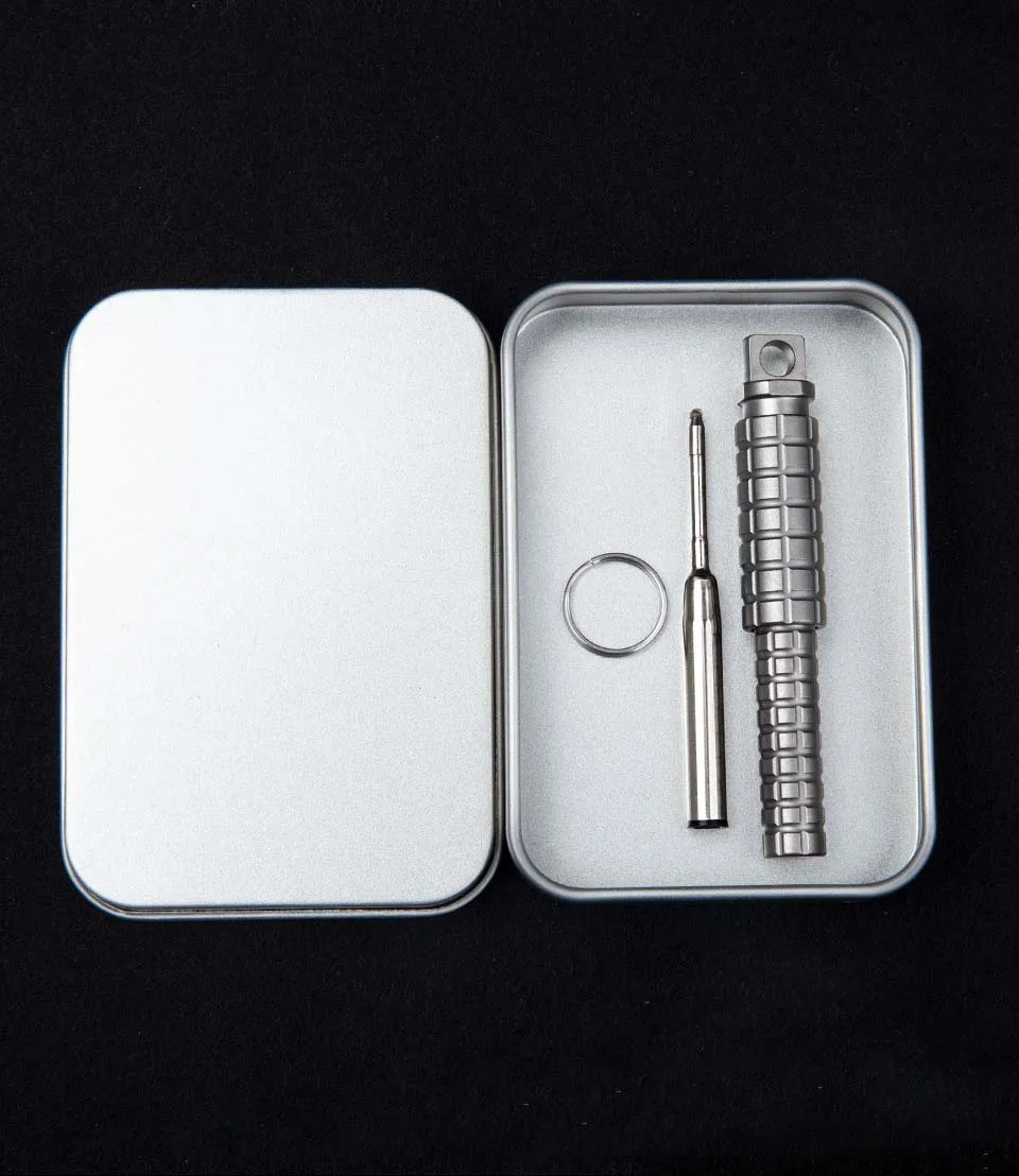 1 PieceTitanium Keychain Pen Carry-on Compact Outdoor Tool Pen Keychain  Ballpoint Pen - AliExpress