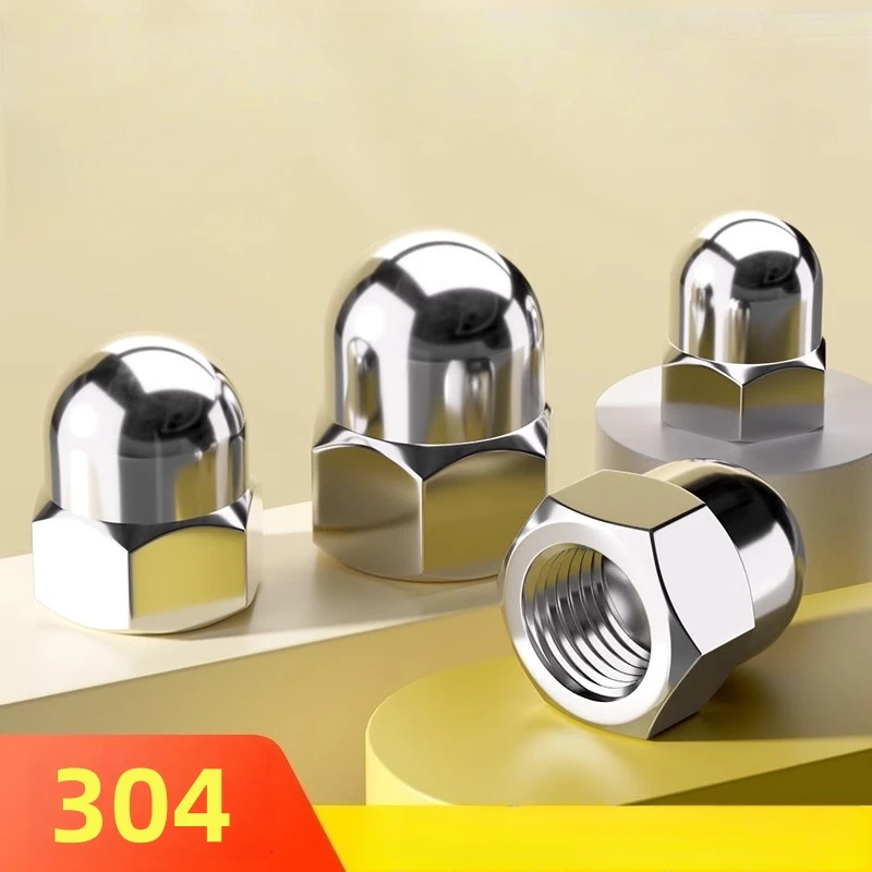 Stainless Steel Acorn Nuts DIN1587 Domed Cap Nuts M3 M4 M5 M6 M8 M10 M12 for Furniture Automotive Decorative Use