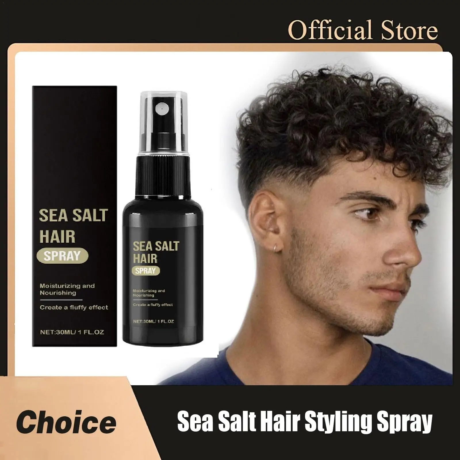 Sea Salt Hair Styling Spray 30ML Improving Thickening Strong Holding Non Greasy Fluffy Volumizing Reducing Sticky Hair Nourishin
