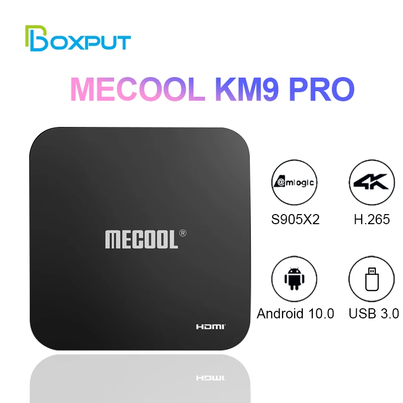 

MECOOL KM9 PRO TV Box 2G 16G Androidtv ATV Android 10.0 Amlogic S905X2 4K HDR Media Player Smart Set Top Box