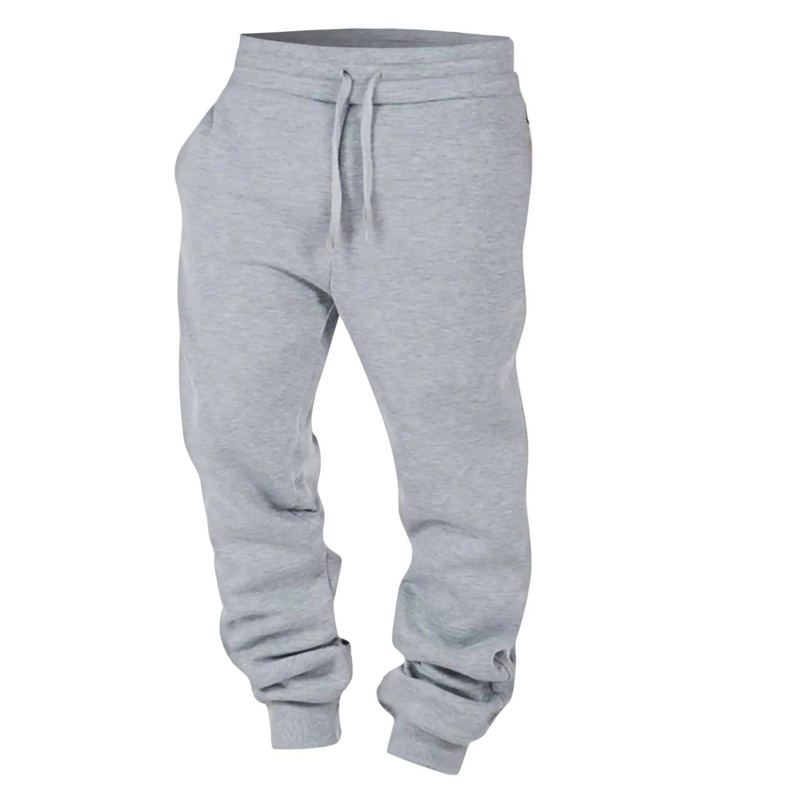 

Men's Sports Sweatpant Autumn Winter Brushed Fleece Warm Loose Pants Hip Hop Streetwear Drawstring Jogger Outwork Trousers Male