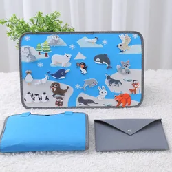 Montessori Travel Felt Story Board: Interactive Learning & Storytelling Kit (Arctic Animals)