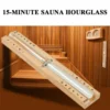 Wood Wall-mounted Sauna Hourglass Timer Portable Rotating Accurate Scaled Sandglass Home Bathroom Bath House Glass Sand Clock 4