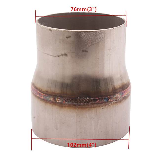 Universal 304 Stainless Exhaust Reducer Adapter Connector Tube 3