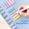 1 PC PET Transparent Index Sticker Morandi Sticky Note Sticker Sticky Note 5 * 20  Office Accessories  Sticky Notes 3
