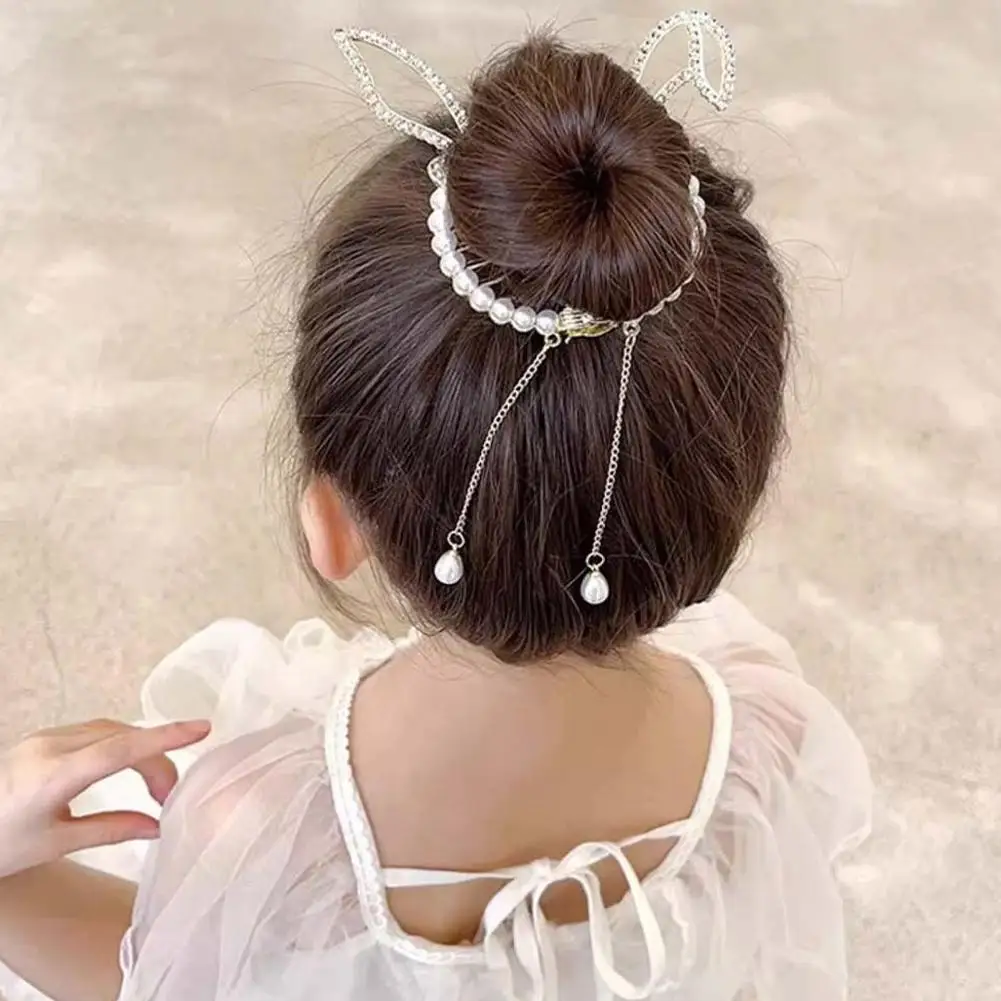 Children's Meatball Hair Clasp Clip Cartoon Animals Wave Hairbands Ponytail Holder Clasp Hair Hoops Fashion Hair Accessories