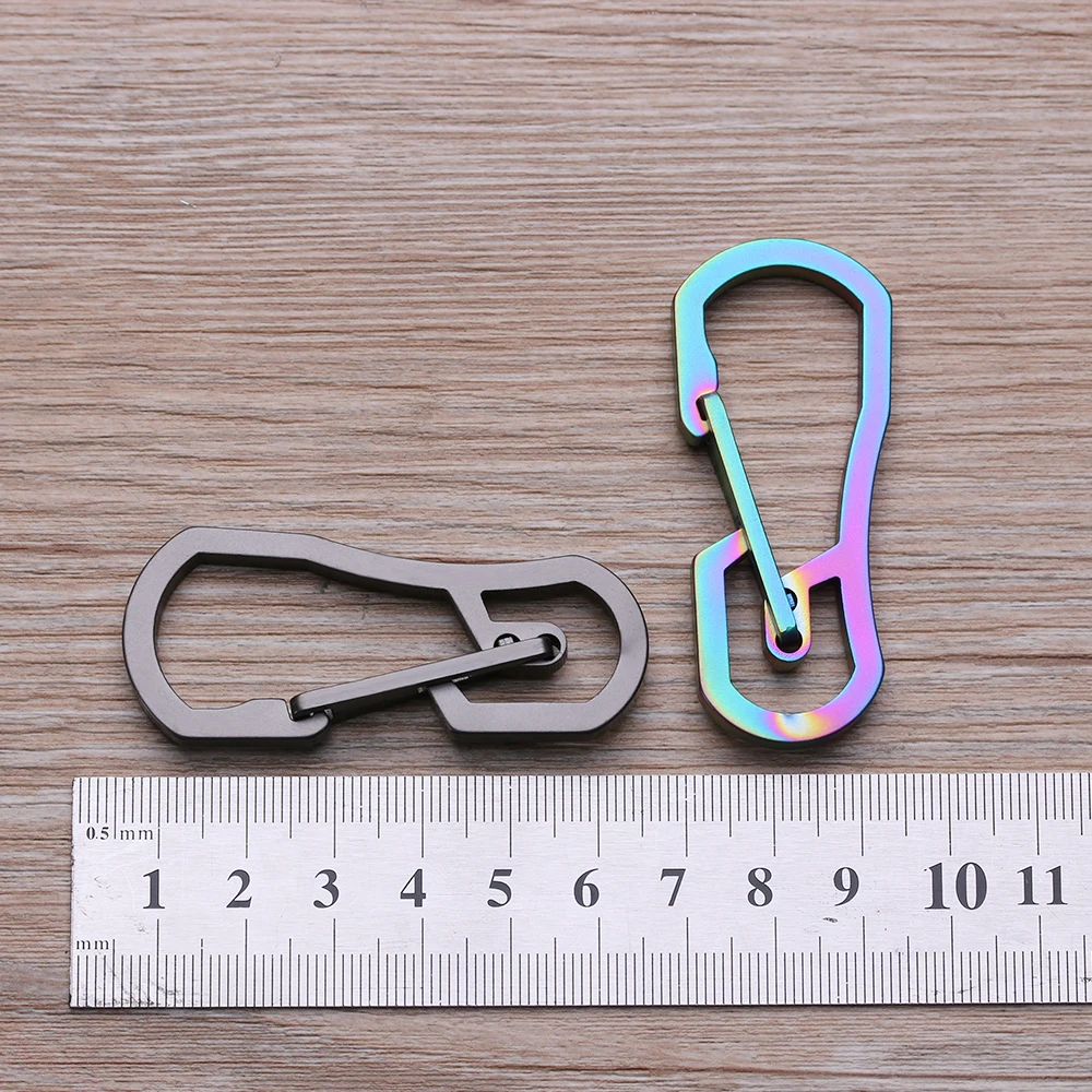 Climbing Carabiner 1 PC Titanium Plating Camping Clip Outdoor Key Ring Clip Keychain Holder Hang Buckle Hook