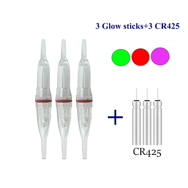 Luminous Light Glow Stick 3PCS + 3CR425 Electronic Strobe Glow Stick Ocean Fishing Light Stick Bright Colorful Tools fishing glow stick fishing tackle fishing light fishing light stick