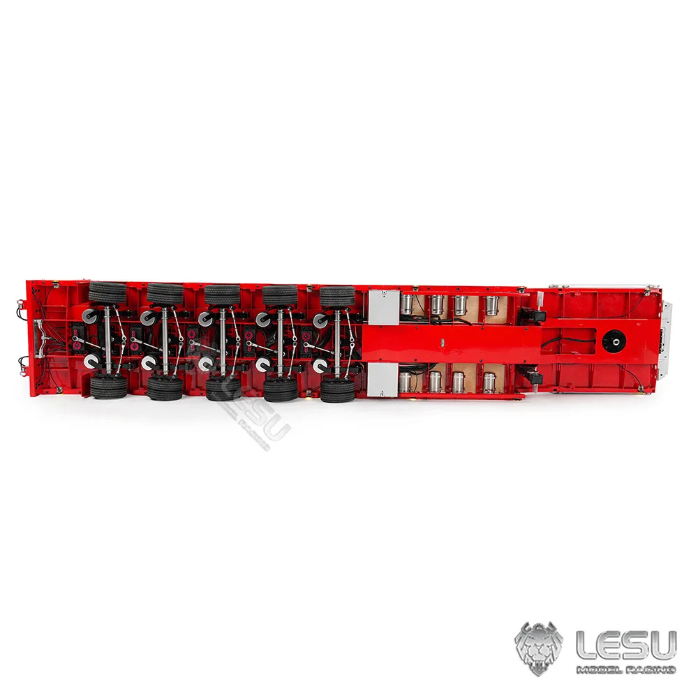 LESU LS-A0055 1/14 RC 유압 엔지니어링 트레일러 5축 세미 트레일러 모델 자동차 성인 어린이 장난감
