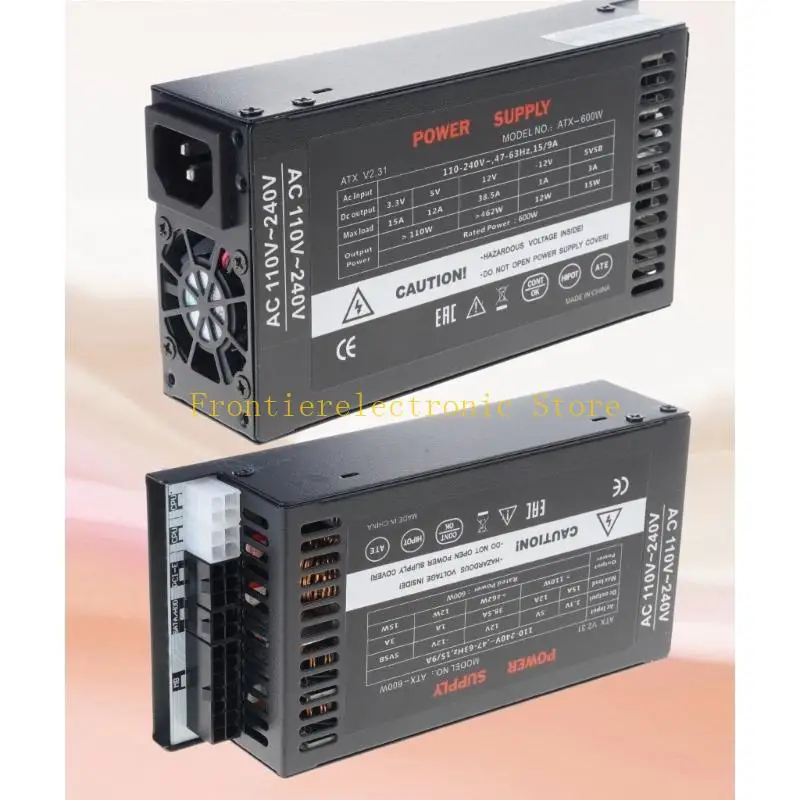 G8DB 110-264V 게이밍 600W 전원 공급 장치(작동 팬 포함) 1U Flexs ATXs PSU(K39 ITX 미니 케이스용)