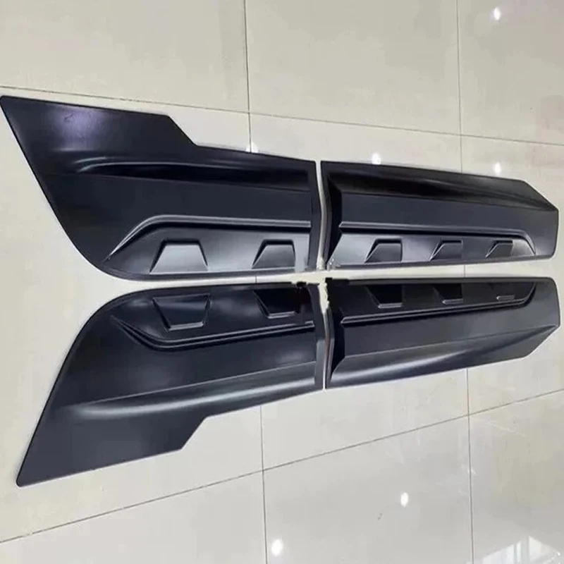 Matte Black Side Door Trims Body Monster Door Cladding for Mitsubishi Triton L200 2019 2020 2021 2023 2024 4X4 Car Accessories 4