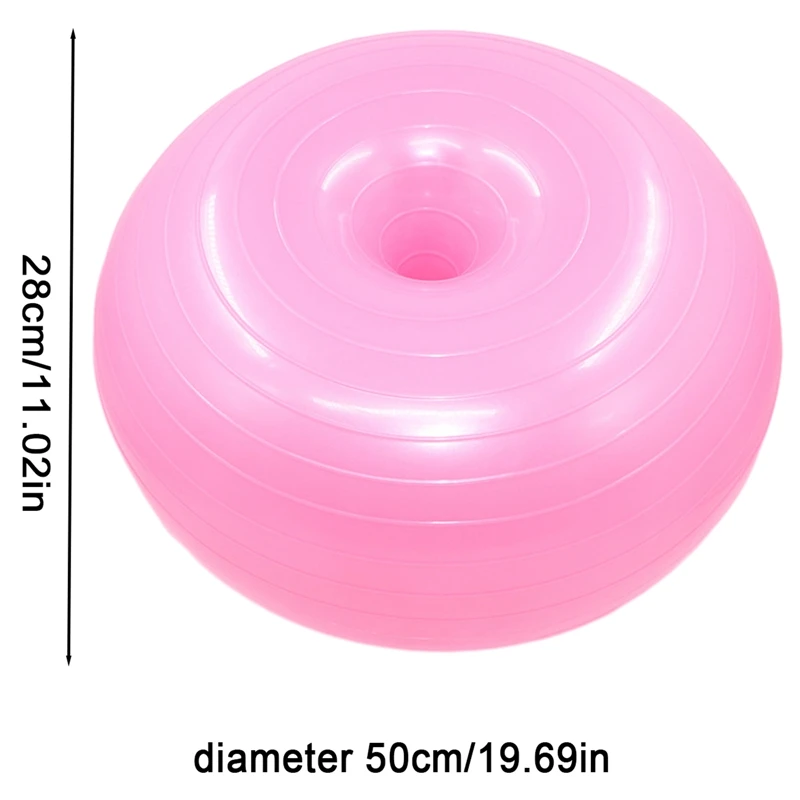 Inflatable Yoga Ball Donut Gym Exercise Workout Fitness Pilates Balance Yoga Ball For Women 50cm yoga ball gymnastics ball