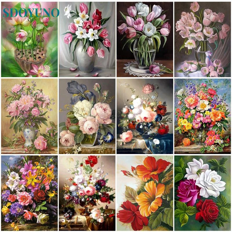 Diy Paint Numbers Acrylics Paint Number Kits Canvas Diy Oil