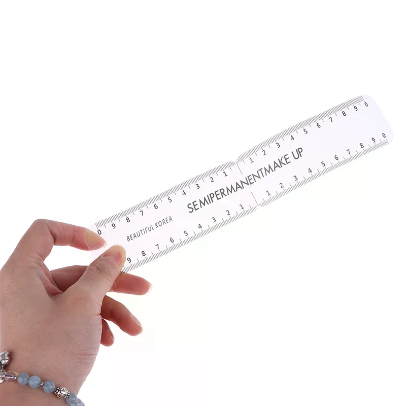 1/5Pcs Reusable Eyebrow Guide Ruler - Universal Semi-Permanent Makeup Stencil Template Measure Tool For Brow Grooming Styling