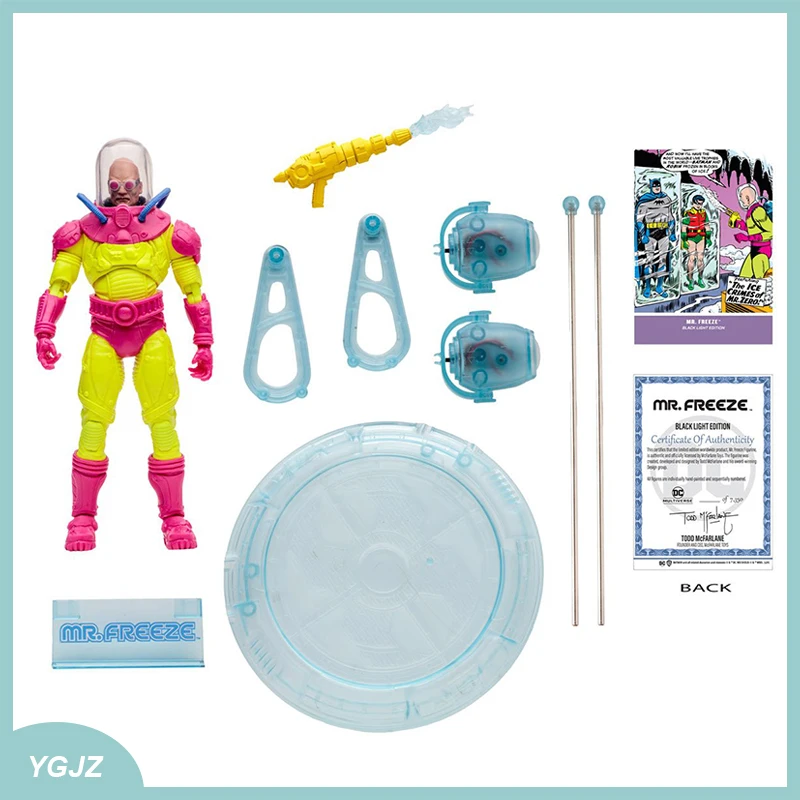 

Mcfarlane Toys Mr Freeze Action Figure The Ice Crimes Of Mr Zero Black Light Edition Anime Figures Figurine Model Doll Gifts