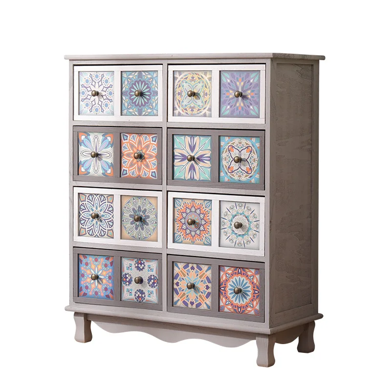 

Bedside Table Side Cabinet Locker Solid Wood Chest of Drawers