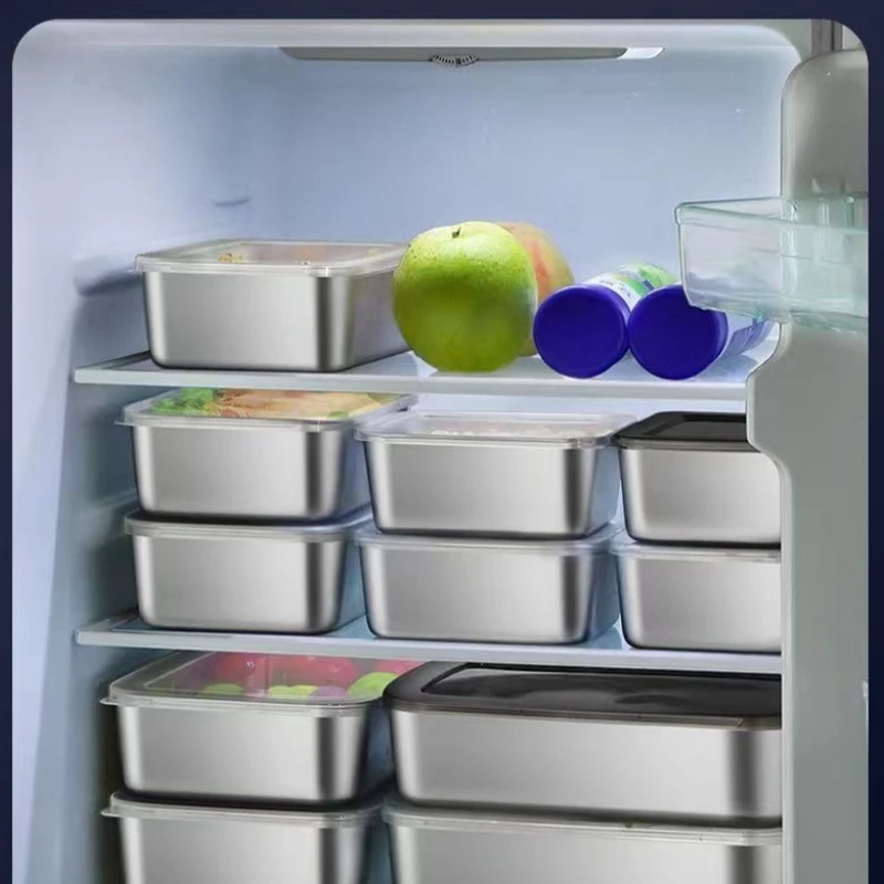 Stainless Steel Reusable Food Storage Containers with Lids - Set of 4