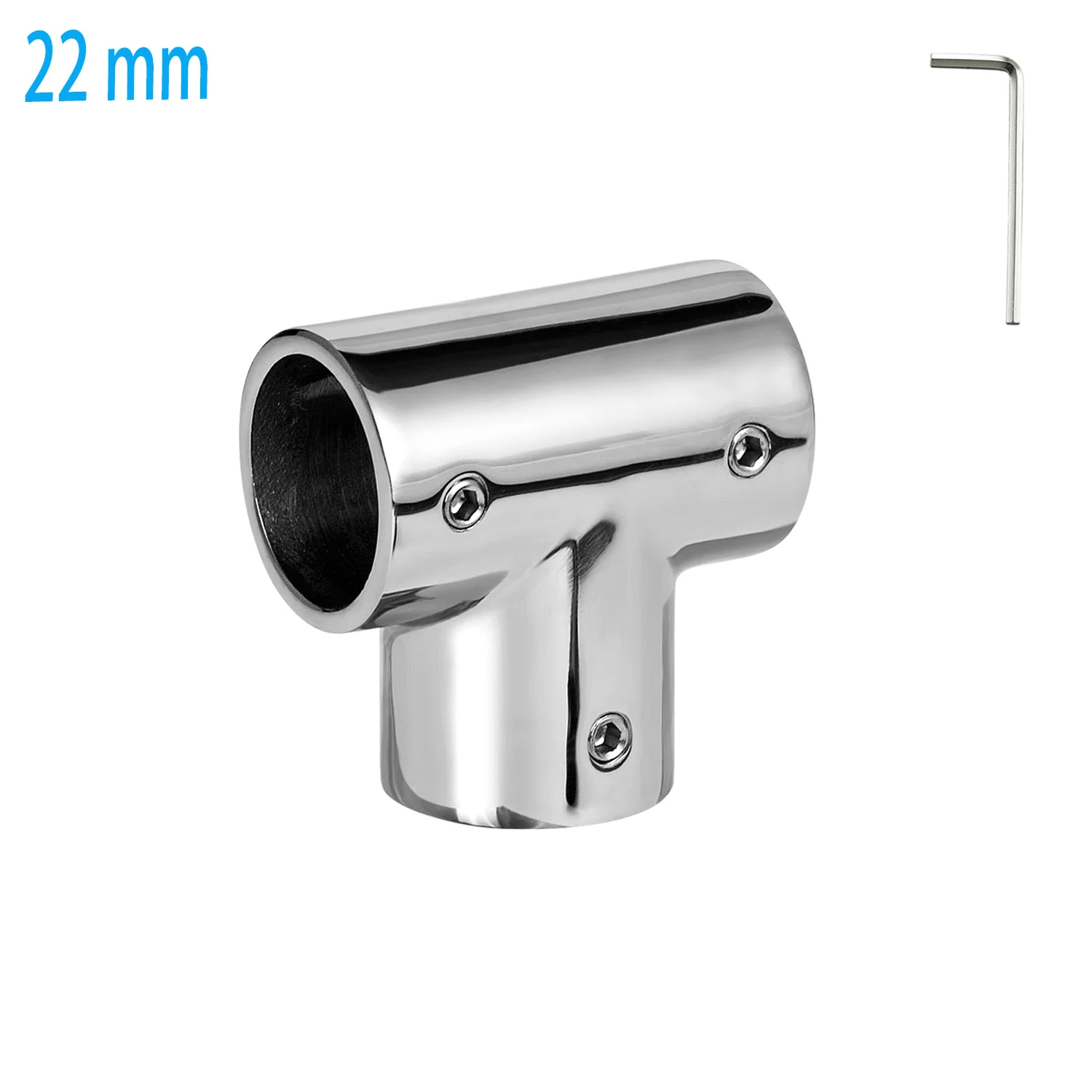 

Boat Handrail Fitting 90 Degree Tee Rail for 7/8" Tubing, 316 Stainless Steel Heavy Duty Marine Boat Railing Tee Connector
