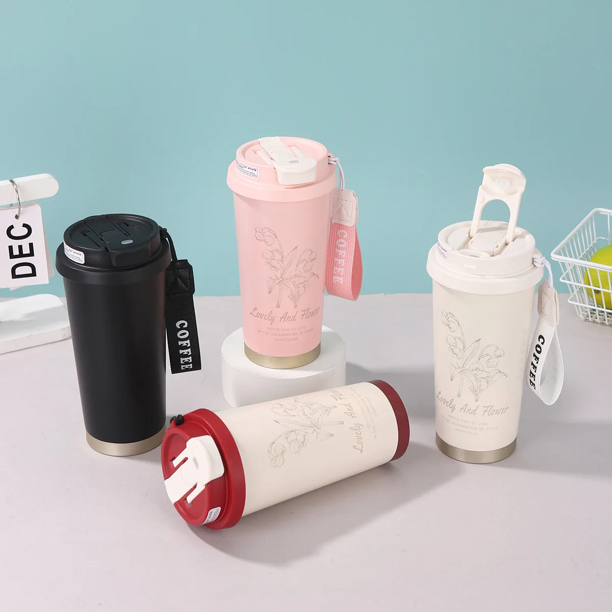 500ML Stainless Steel Vacuum Flask Travel Insulated Cup Coffee Mugs Tumbler Car Thermal Cup Keeps Cold and Heat Thermal Mug