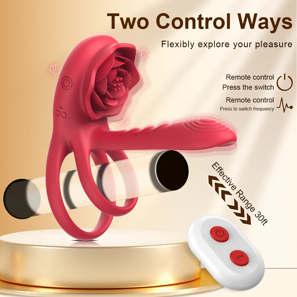 Powerful Cockring Vibrator Clitoris Stimulation Delay Ejaculation Remote Control Cock Ring Penis Ring Adults Sex Toy for Couple 6