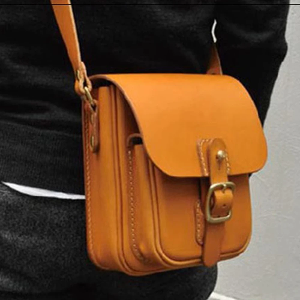 diy Leather craft multi double layer shoulder bag die cutting kraft paper sewing pattern hollowed stencil template 22x17x10cm