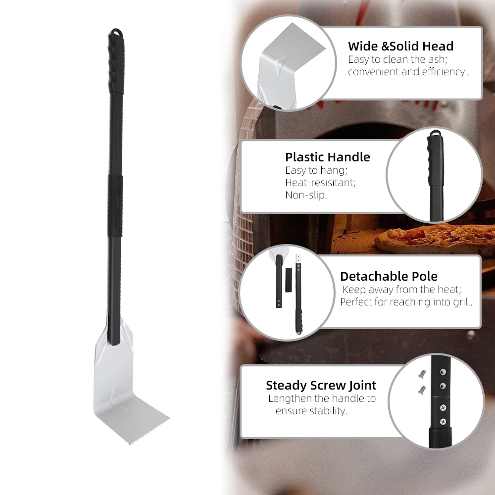 Pizza Oven Accessories Cleaning Brush Ash Rake Pizza Turning Spinner Fork oven gloves BBQ Tool Stove Brush Grill Grill Scraper