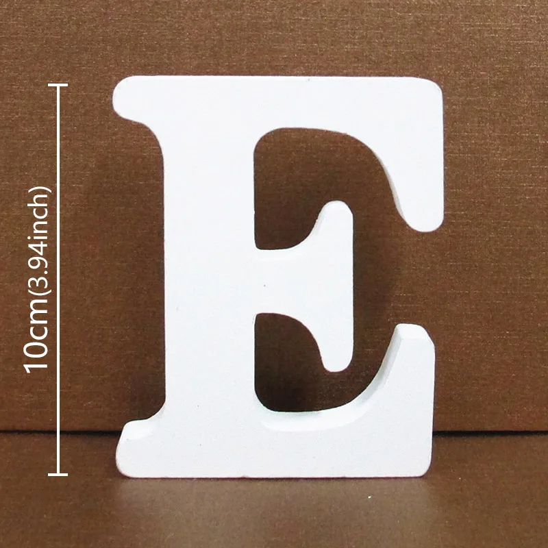 White Wooden Alphabet Letter - Personalized DIY Home & Event Decor, 10CM