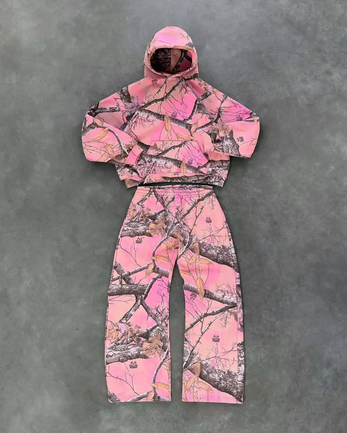 Streetwear Pink Camo Zipper Hoodie Y2k Harajuku Retro Gothic Two Piece Set  Mens and Womens New Fashion Casual Camo Sports Pants - AliExpress, image size:1440x1800