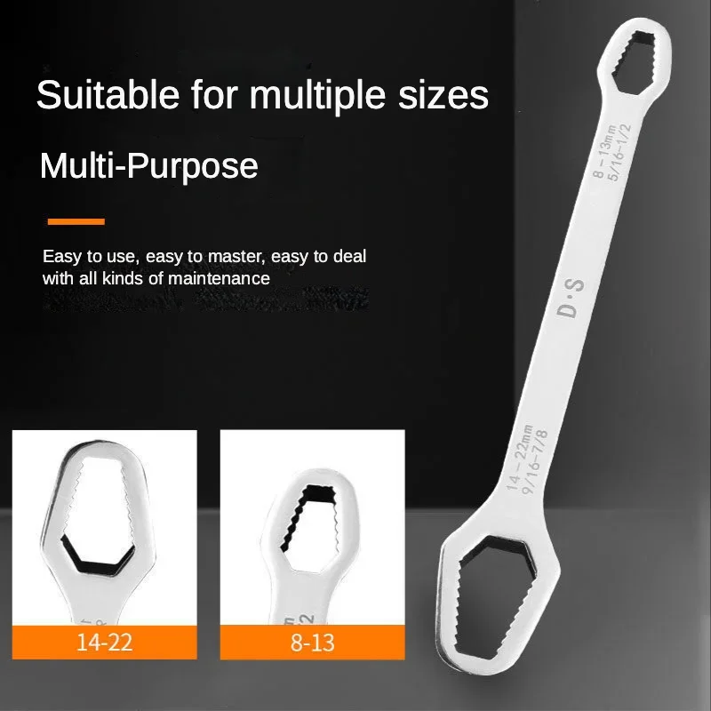 8-22mm Universal Torx Wrench Self-tightening Adjustable Glasses Wrench Board Double-head Torx Spanner Hand Tools for Factory