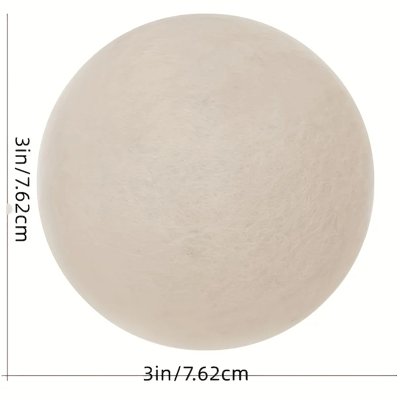 Wool Dryer Balls New Zealand Wool 6-Pack 3" XL Premium Natural Fabric Softener Balls For Dryer Laundry