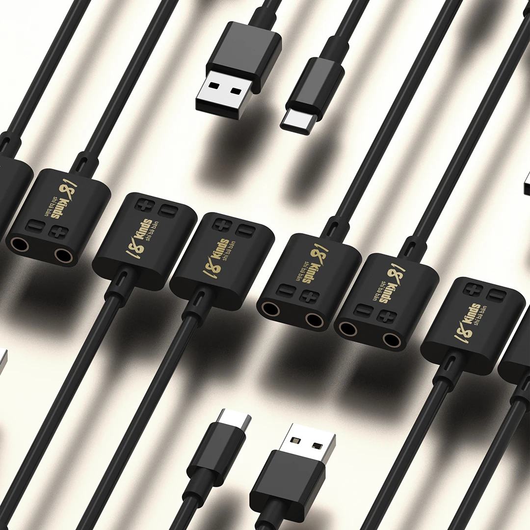 18종 USB-A/타입-C에서 4mm 바나나 플러그 데이터 케이블 20cm 전원 코드 휴대폰 충전 및 수리 도구에 적합