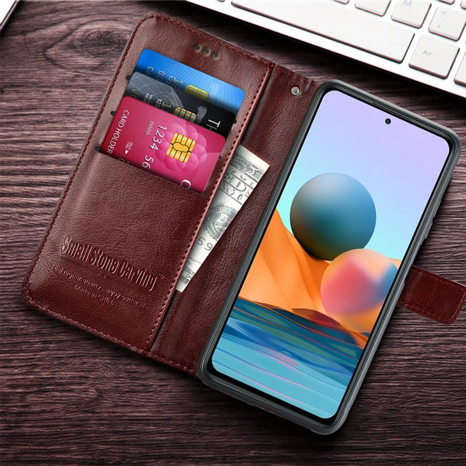 Premium Flip Leather Phone Case with Card Holder and Stand Feature