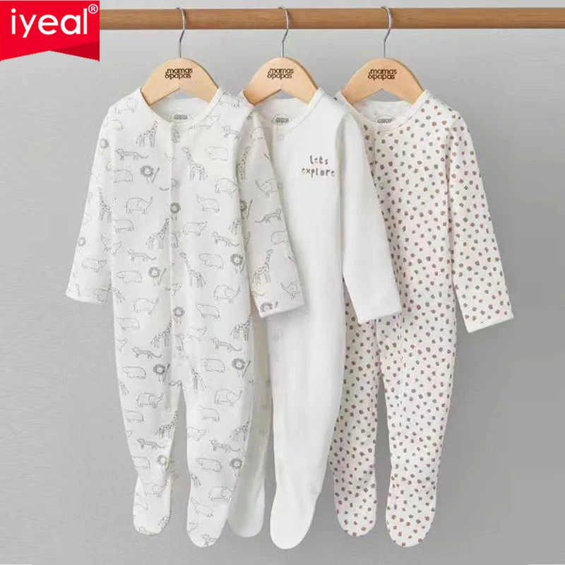 Babies Rompers 2024 Brand 100% Cotton Long Sleeve Baby Boys Girls Clothes Pajamas 3Pcs/Lot Newborn Clothing Infant Jumpsuits