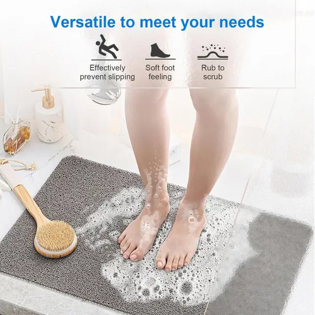 Buy Wholesale China Loofah Shower Mat Non Slip Anti Mould Pvc Bath Mats For Inside  Shower-60 × 40 Cm & Bath Mats at USD 1.25