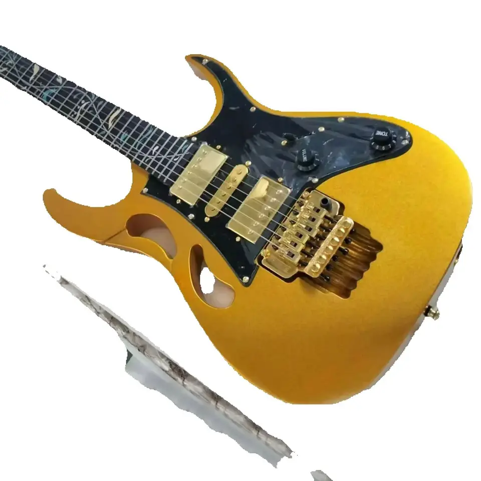 Chitarra Elettrica Gold Firebird 6 Corde Con Pickup HH – Corpo In Mogano E Manico In Acero – Modello Personalizzato Professionale