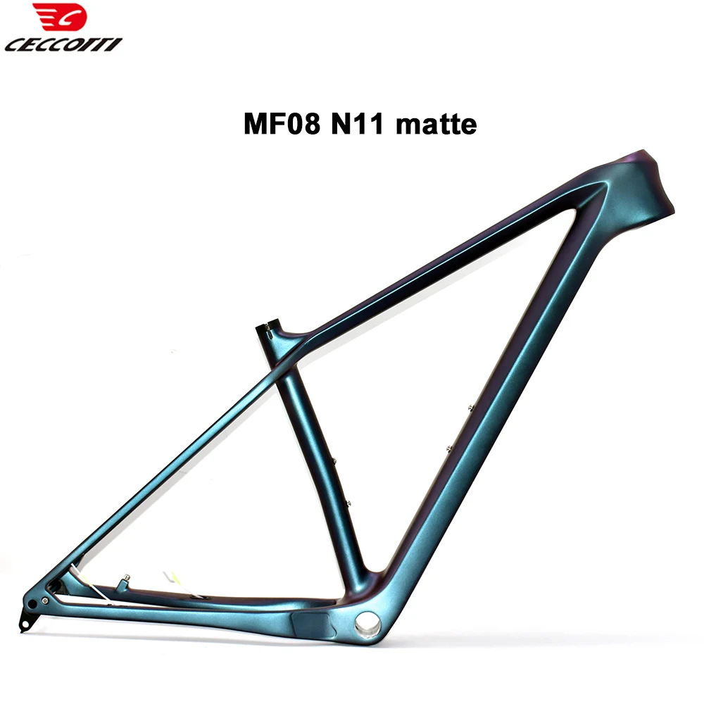 CECCOTTI-Carbon Mountain Bike Frame, 29er MTB, Real Color, 12X148 Boost, BSA73 Bicycle Framework