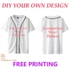 Customized Short Sleeve Baseball Jersey T-shirt Women's/Men's Casual Personalized Tops 2024 Fashion Short Sleeve Cosplay DIY Tee 1