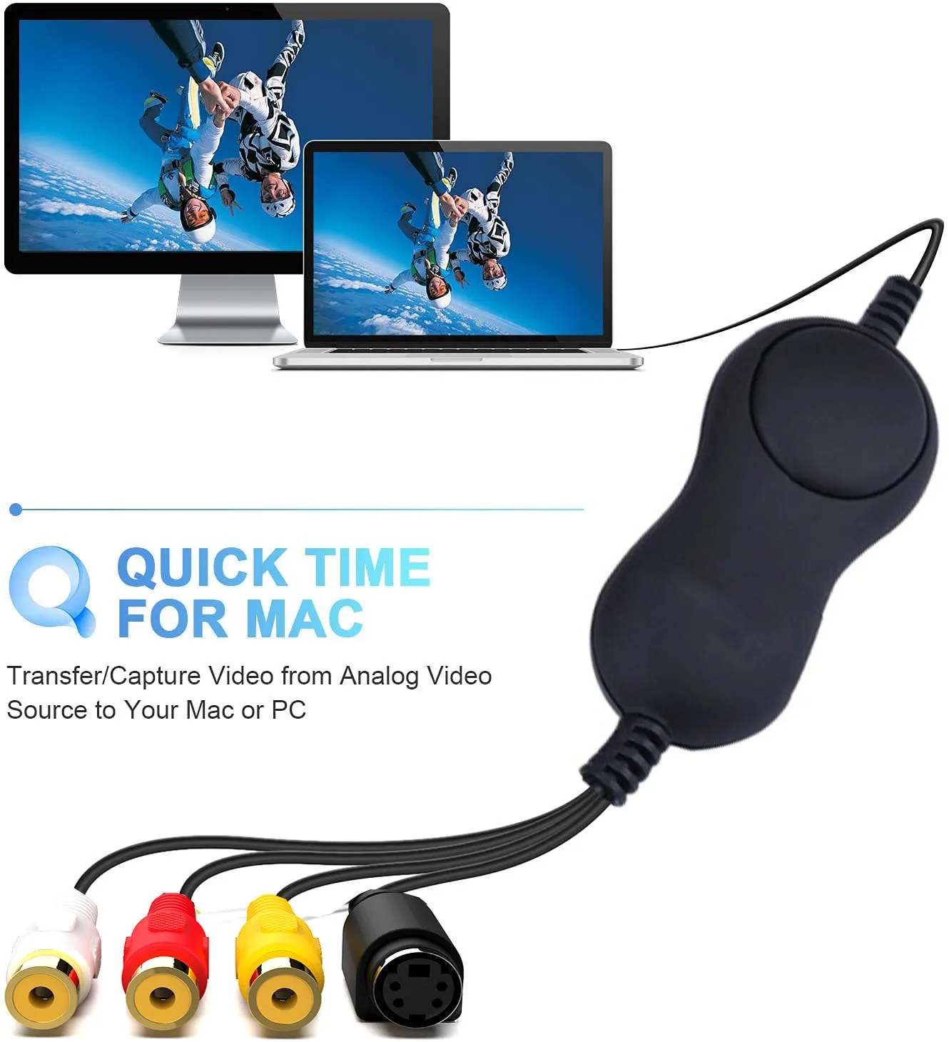 USB Video Capture Device for Windows PCs & Macs