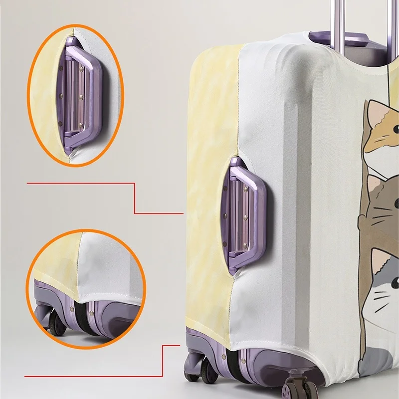 고양이 무늬 수하물 보호 커버, 18-32인치 수하물 커버, 수하물 손잡이 장갑, 여행용 액세서리에 적합