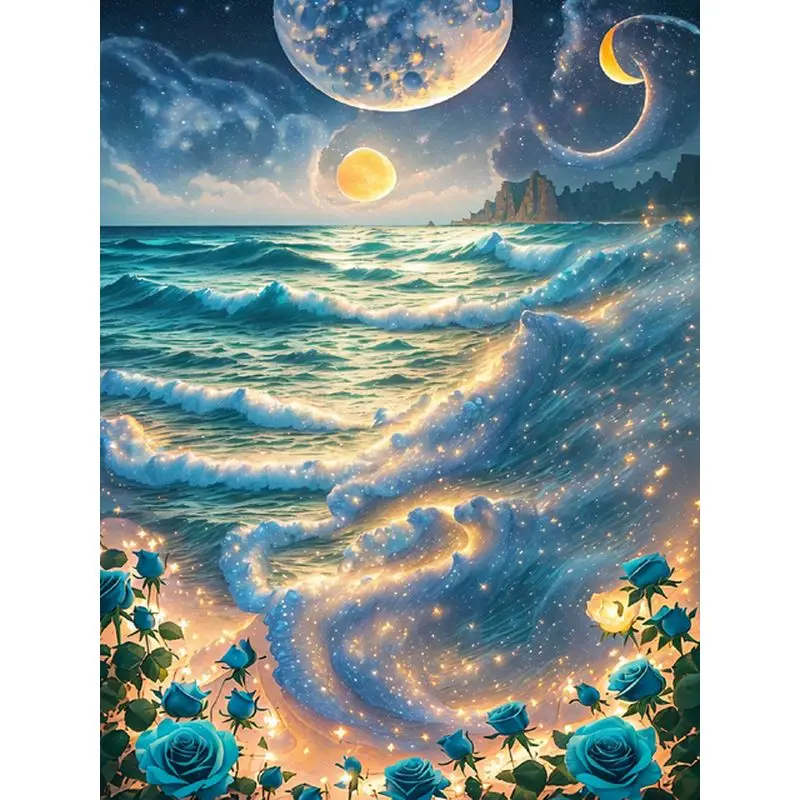 

GATYZTORY Frame DIY Painting By Numbers Beach Seawater Pictures Of Numbers For Adults Home Decoration Acrylic Paints set