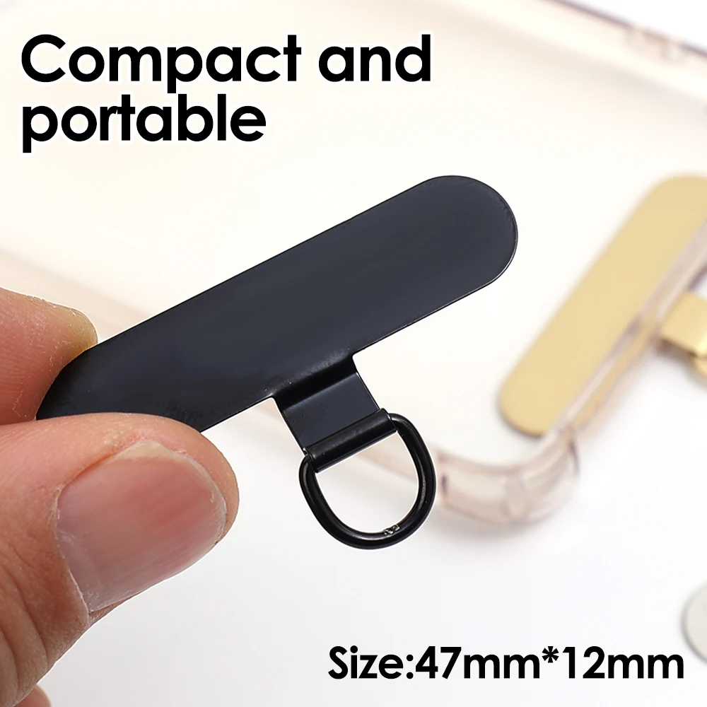 4/2/1PCS Universal Metal Phone Tether Tab Ultra-sottile in acciaio inossidabile di ricambio per cordino per telefono cinghie carte Hanging Cord Tab