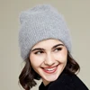 VISROVER Rabbit Cashmere unisex Woman Winter Hat With Lurex&Sequin Autumn Beanies Cashmere Woman Warm Rabbit Fur Skullies 3
